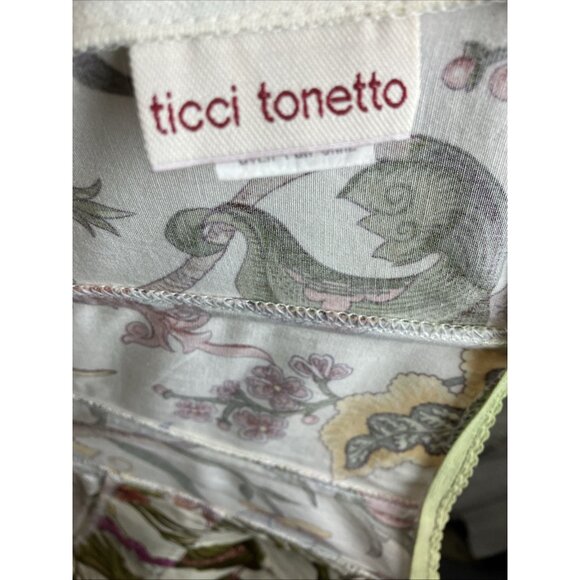 Cute Ticci Tonetto Boned Corset Tapestry Print Pencil Dress - Picture 5 of 6